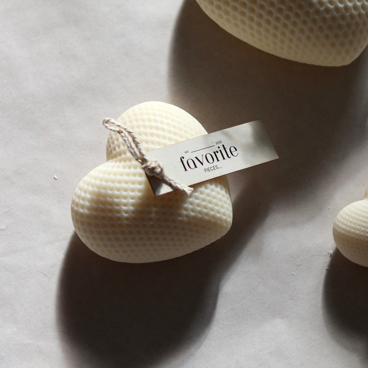 Set of 3 Heart Candles