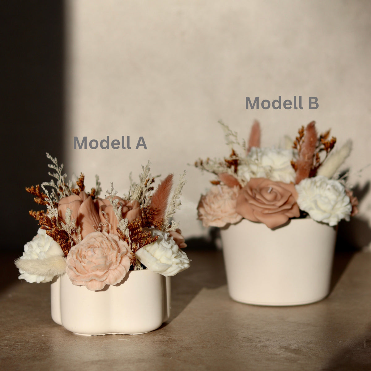 Wachsblumen Bouquet braun