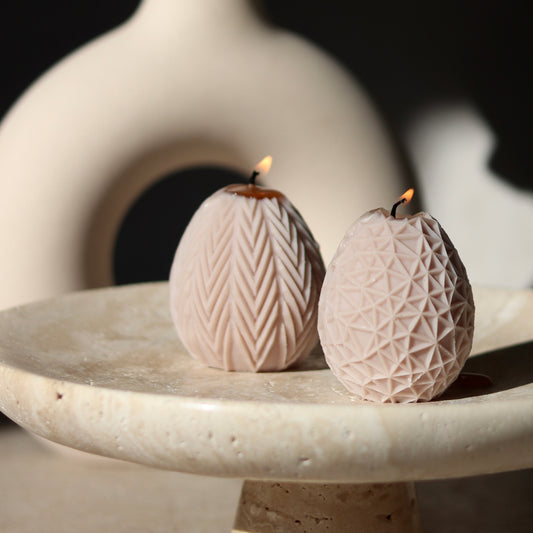 Set of 2 Easter Egg Candles