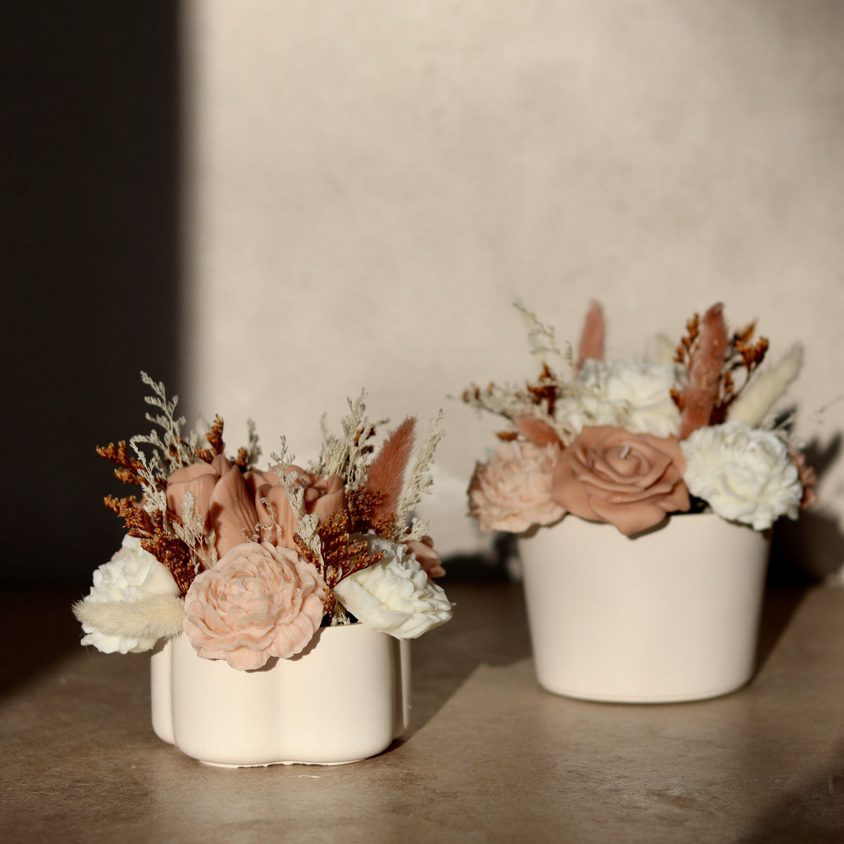 Wachsblumen Bouquet braun