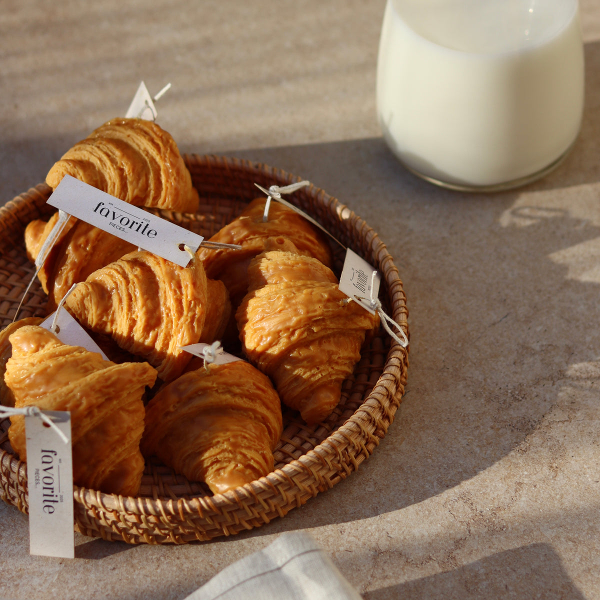 Croissant Kerze mit Duft