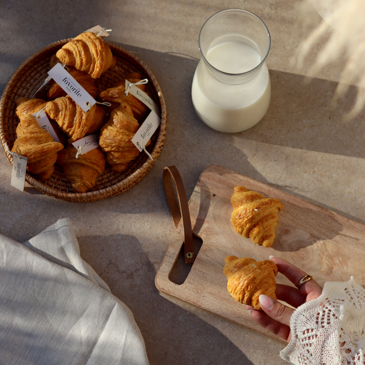Croissant Kerze mit Duft