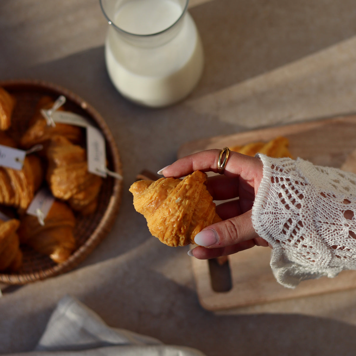 Croissant Kerze mit Duft
